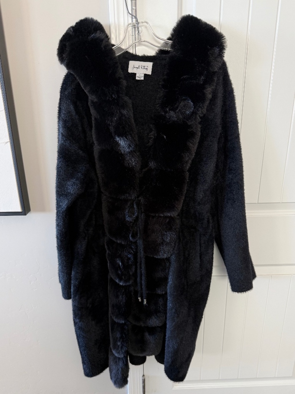 Joseph Ribkoff Black Sweater Coat Size Large